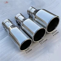 1pc universalsmooth stainlesssteel curling tail throat large diameter caraccessori auto parts modified mufflertailpipe tip