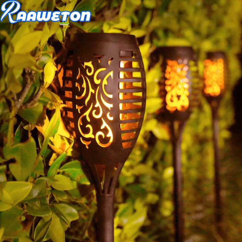 LED Solar Lawn Lamp Outdoor Waterproof Flame Torch Light for Gazebo Villa Yard Landscape Lamp Garden Decoration Solar Light