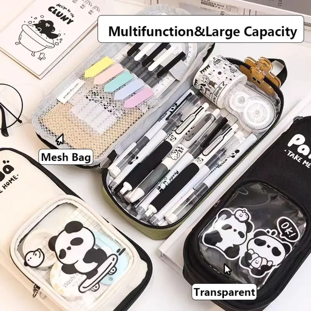 Школьный портфель с рисунком панды вместительная Женская водонепроницаемая