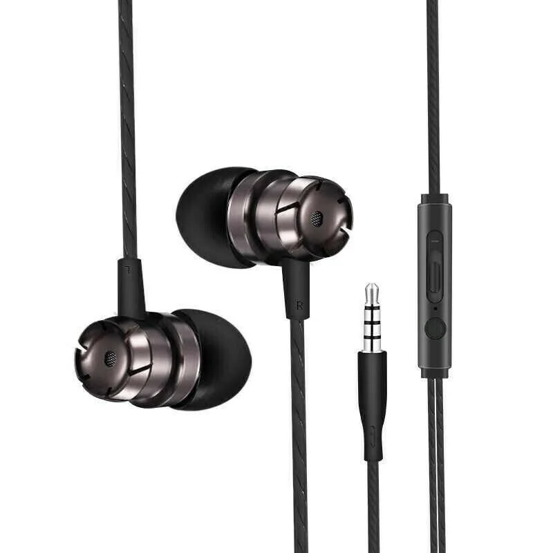 

Metal Black Supper Bass In-Ear Earphones Headphones For iPhone iPad iPod Samsung