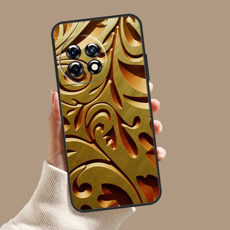 Фото Золотой чехол с цветочным узором для OnePlus Nord CE 5 2 3 4 Lite N30 OnePlus 13 11 12 15 13T 13R 10T 12R 9 10 Pro №3