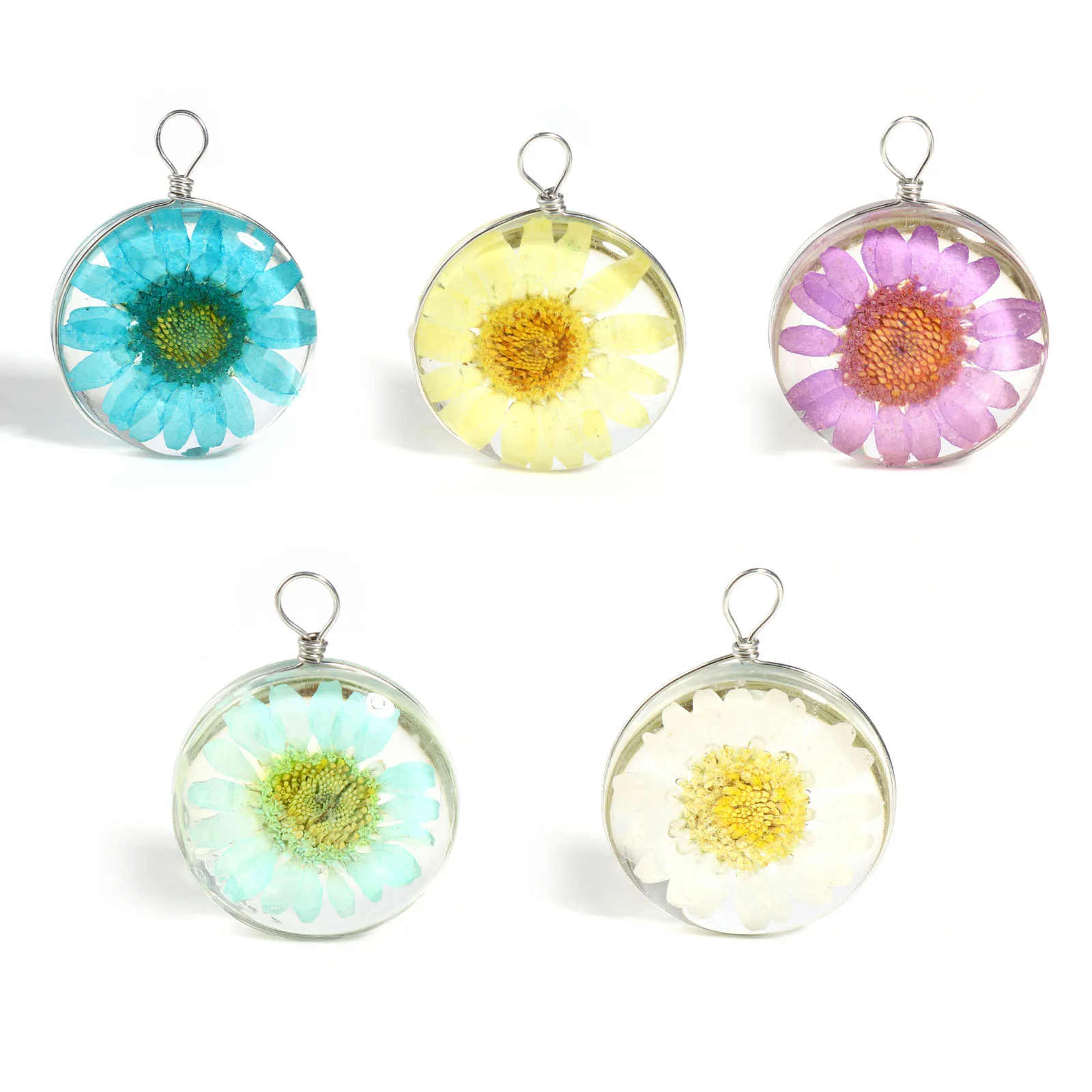 2 шт. подвеска в виде сушеных цветов 33 х25 мм |