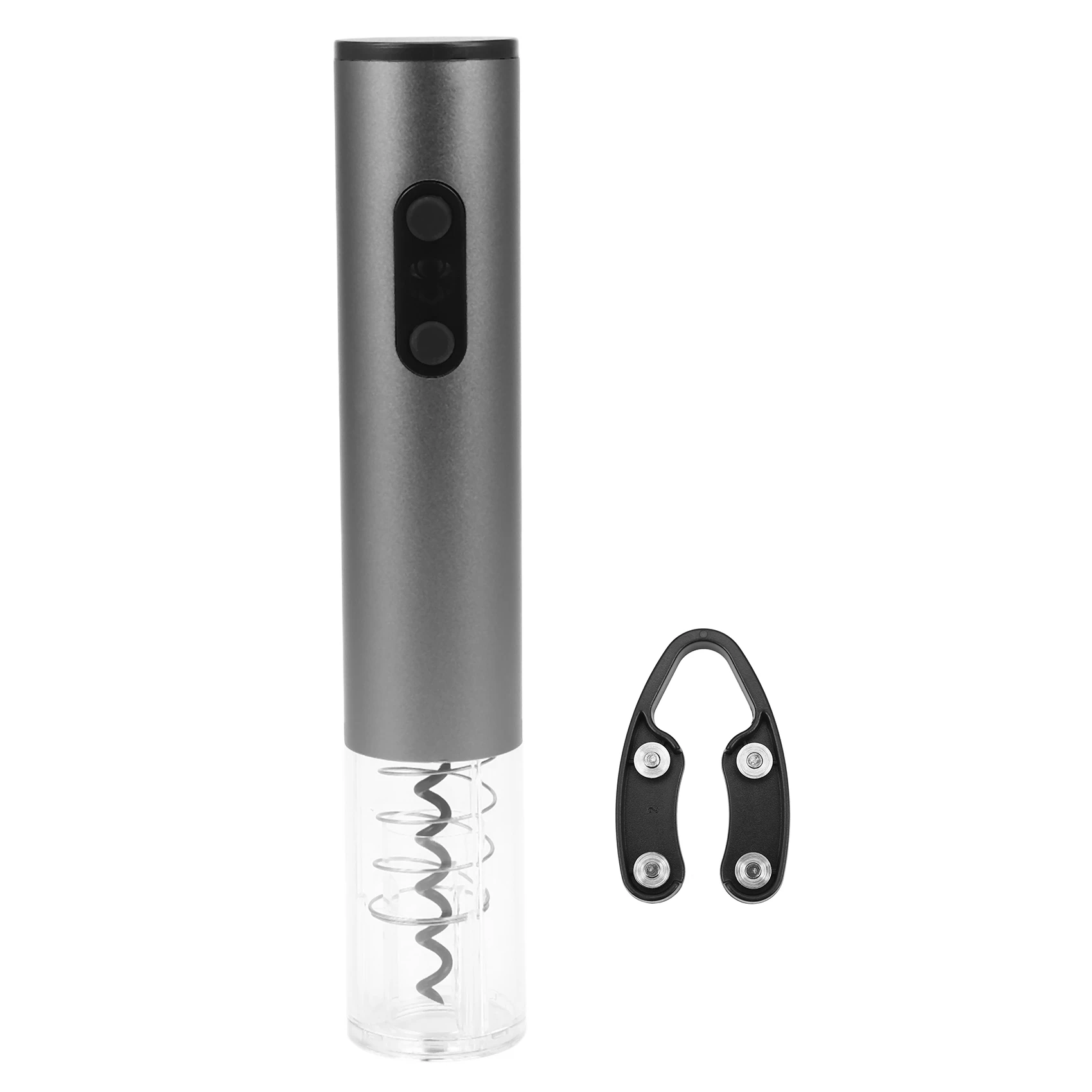 

Improved High-Class Electric Wine Bottle Opener Set Wireless Automatic Red Wine Corkscrew Bottle Opener Tool Cutter Grey
