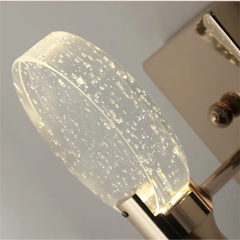 Современный круглый хрустальный настенный светильник прикроватное бра