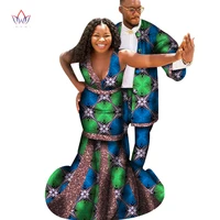 african print dresses for women bazin riche sleeveless dresses african men top and pants sets african couple clothes wyq487