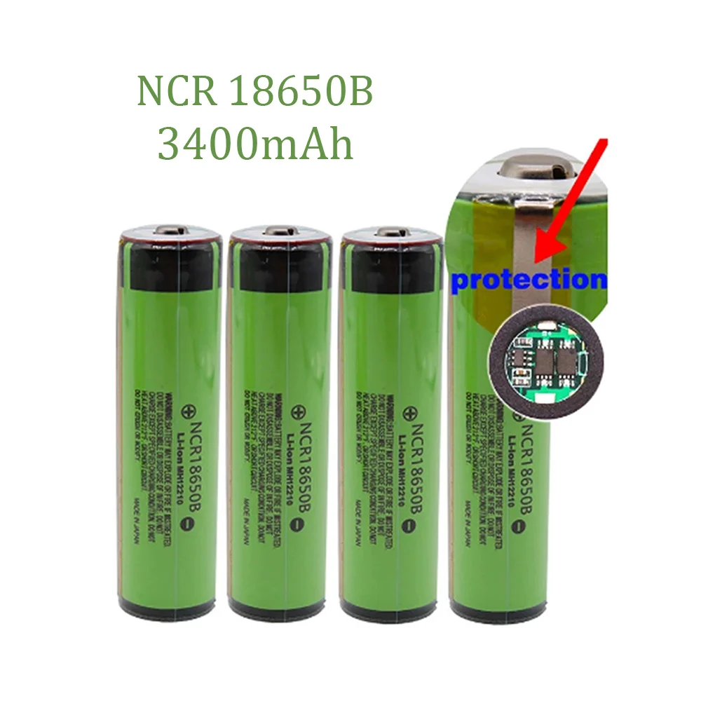 

MKEPA 18650 NCR 18650B 3.7V 3400mAh Rechargeable Li-ion Battery with PCB