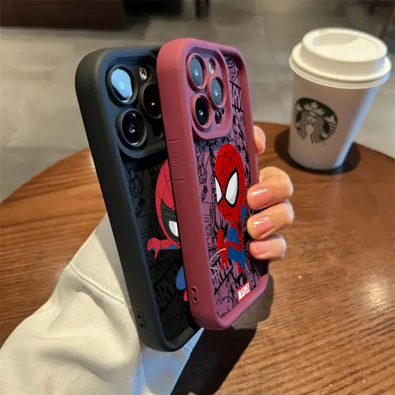 Фото Чехол Marvel Spiderman Cute Fundas для Samsung Galaxy S26 S25 S24 S23 S22 Plus S21 Ultra S20 FE, силиконовая задняя крышка для телефона S26Ultra №4