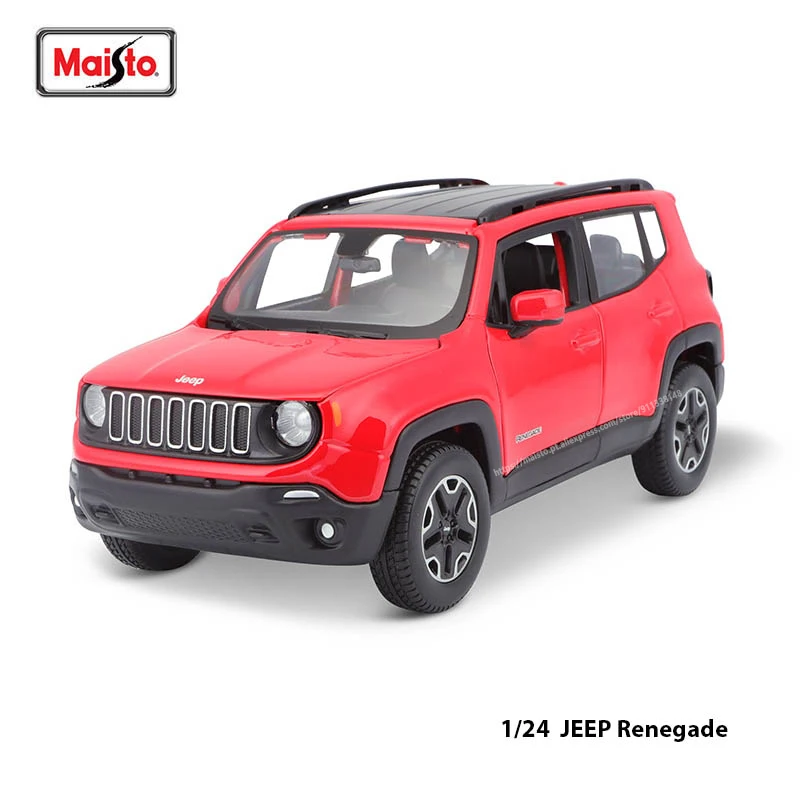 

Maisto 1:24 красный оранжевый Jeep Renegade модель автомобиля из сплава литье под давлением статическая Точная Модель Коллекционная Подарочная игрушка