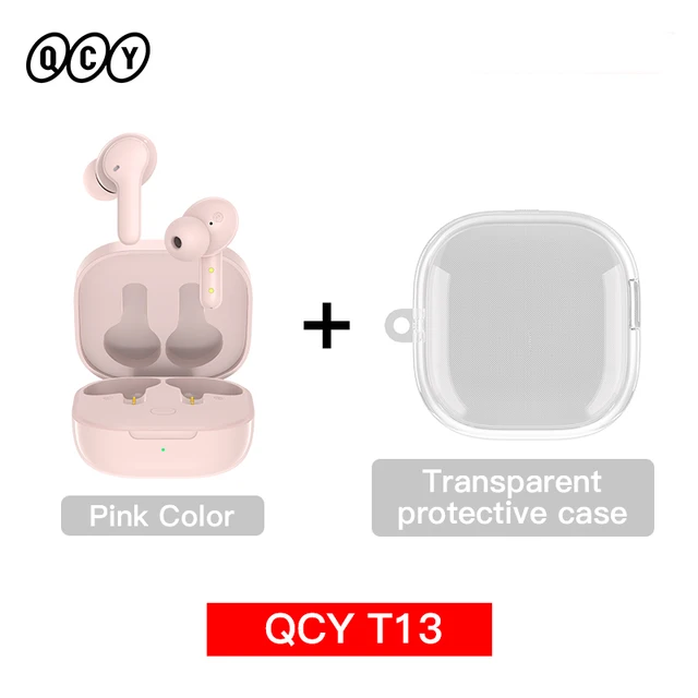 QCY T13 pink + case