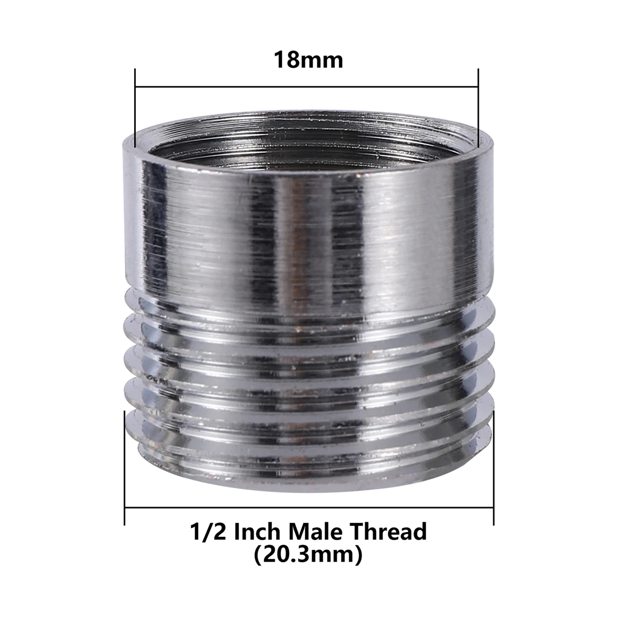 Внутренняя резьба M18 мм до наружной резьбы 1/2 дюйма 3/4 дюйма, переходник из меди, никелированной и нержавеющей стали, аксессуары для соединения водяного насоса M18