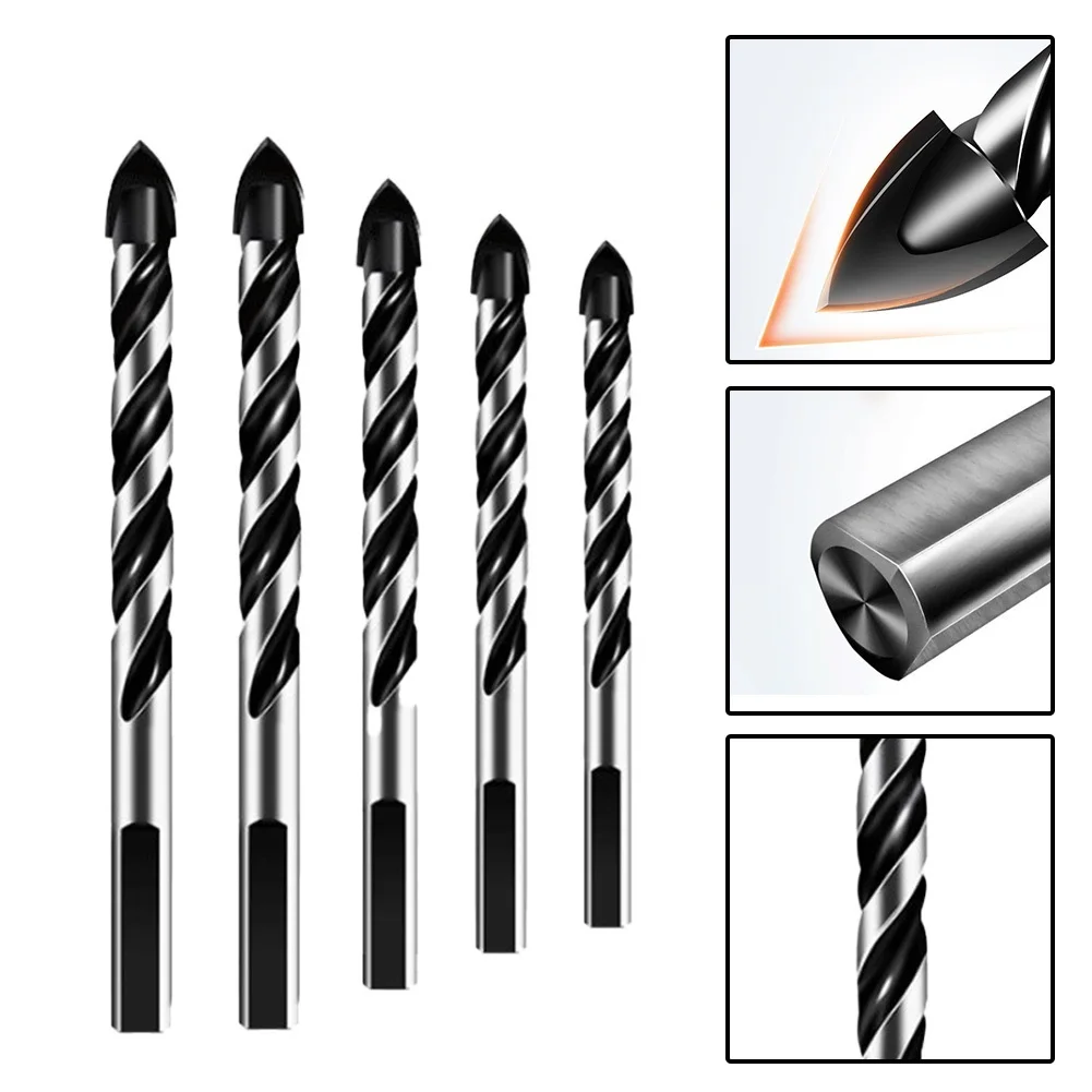 

5PCS 3-6mm Triangular Tungsten Carbide Drill Bit For Porcelain Concrete Glass Stone Drilling Holes Tools Accessories