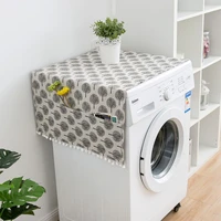 white background small tree european printing refrigerator cover cloth single door dust drum washing dust cover