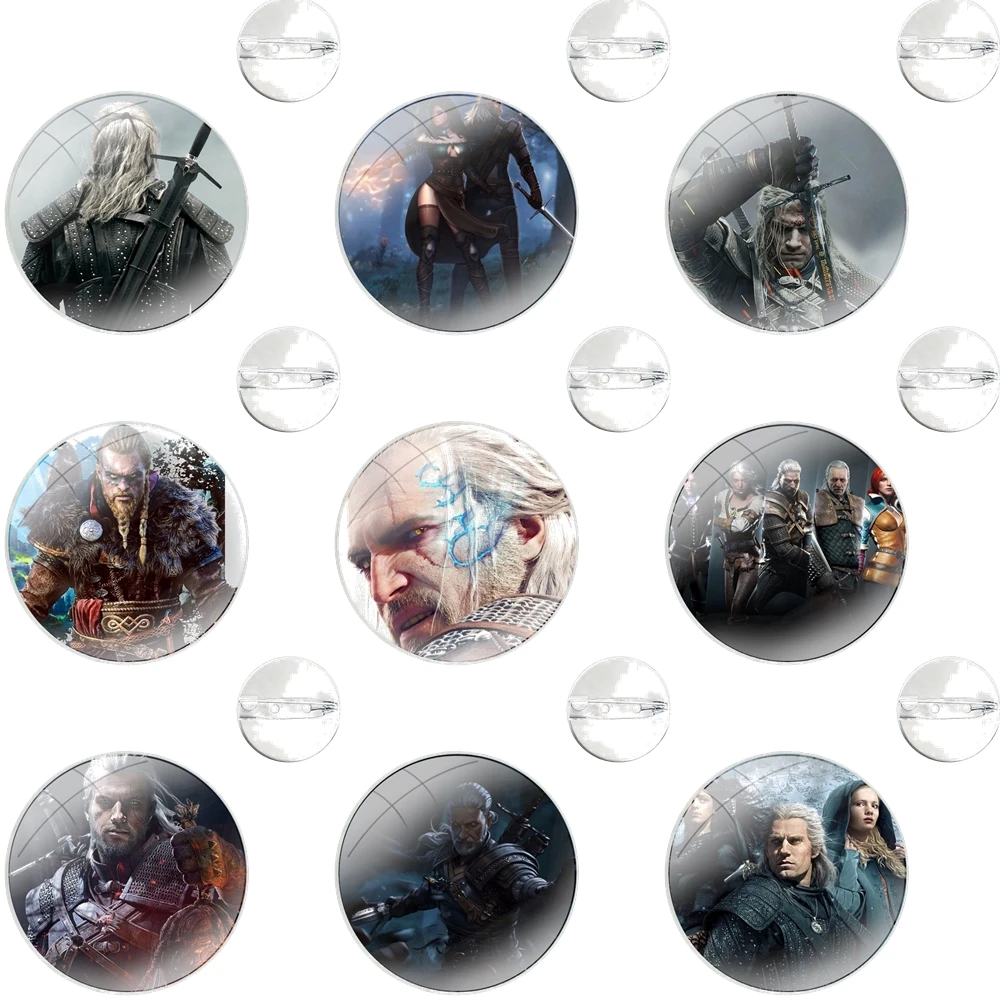 Ведьмак Воин Фэнтези ТВ Драма Булавки Значок Металлические Броши Для Одежды