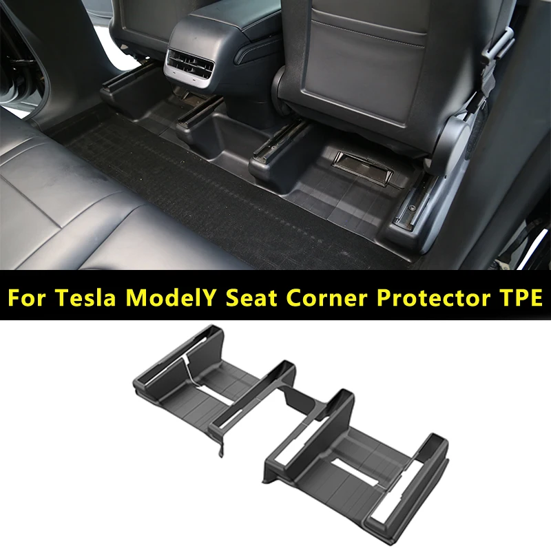 

For Tesla 2020-23 Model Y Under Seat Corner Guard Front Seat Slide Rails Protector Cover Anti-Kick Full encirclement Accessories