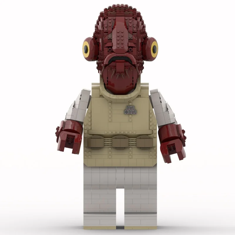 Фото 2515 шт. MOC Адмирал Акбар Мега-фигурка подходит для моей модели, строительные блоки, сборка, креативное образование, рождественские подарки, кирпичная игрушка для детей №4