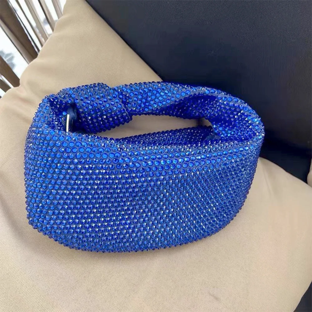 Luxury Shining Diamond Women Bag Fashion Party Bow Knot Lady Hobo Tote Purse Bling High Quality Rhinestone Evening Clutch Bag
