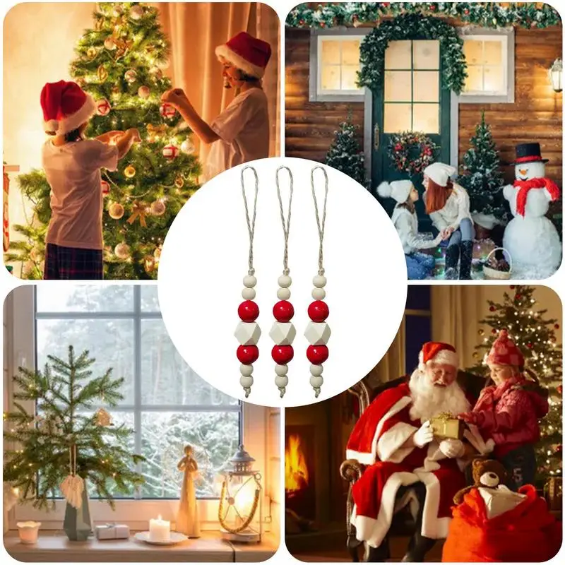 Гирлянда из деревянных бусин