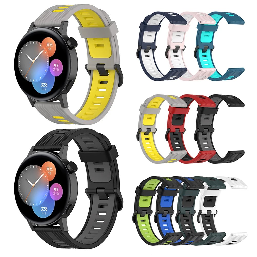 

22mm Silicone Strap for Huawei Watch GT3 46mm Adjustable Bracelet Soft Watch Band Replacement Smartwatch Accessories