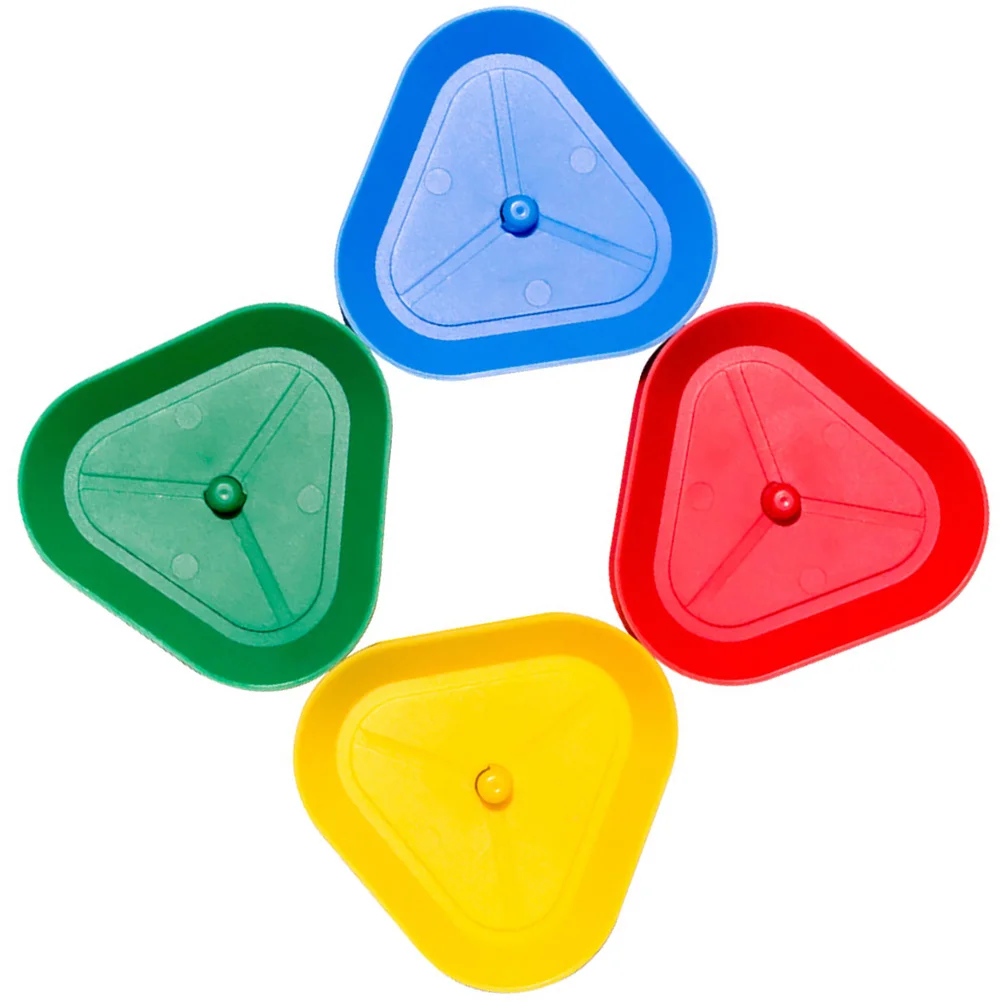 

4 Pcs Card Holder Plastic Playing Cards Triangle Holders Hands Free Cover Game Sleeves Board Organizer Seniors Abs Kids Elder