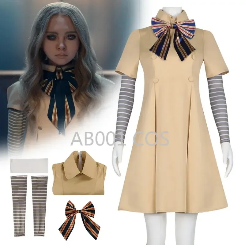 Костюм для косплея M3gan покупка костюма робота с искусственным интеллектом чулки