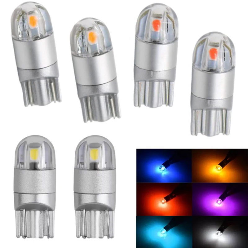 

2/10 шт. автомобильные светодиодные лампы T10 W5W Canbus 3030SMD для парковочного освещения автомобиля, купольная лампа для ч...