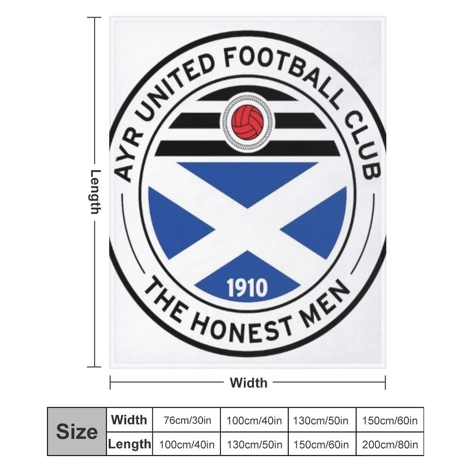 Одеяло для футбольного клуба Ayr United большие многофункциональные одеяла пляжа на