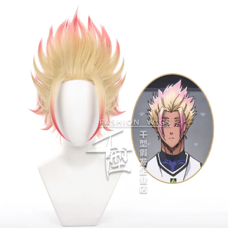 

Парик для косплея аниме BLUE LOCK, термостойкие синтетические волосы с красным градиентом и золотыми короткими волосами, для ролевых игр, комикс со стандартными искусственными волосами, реквизит, Новинка