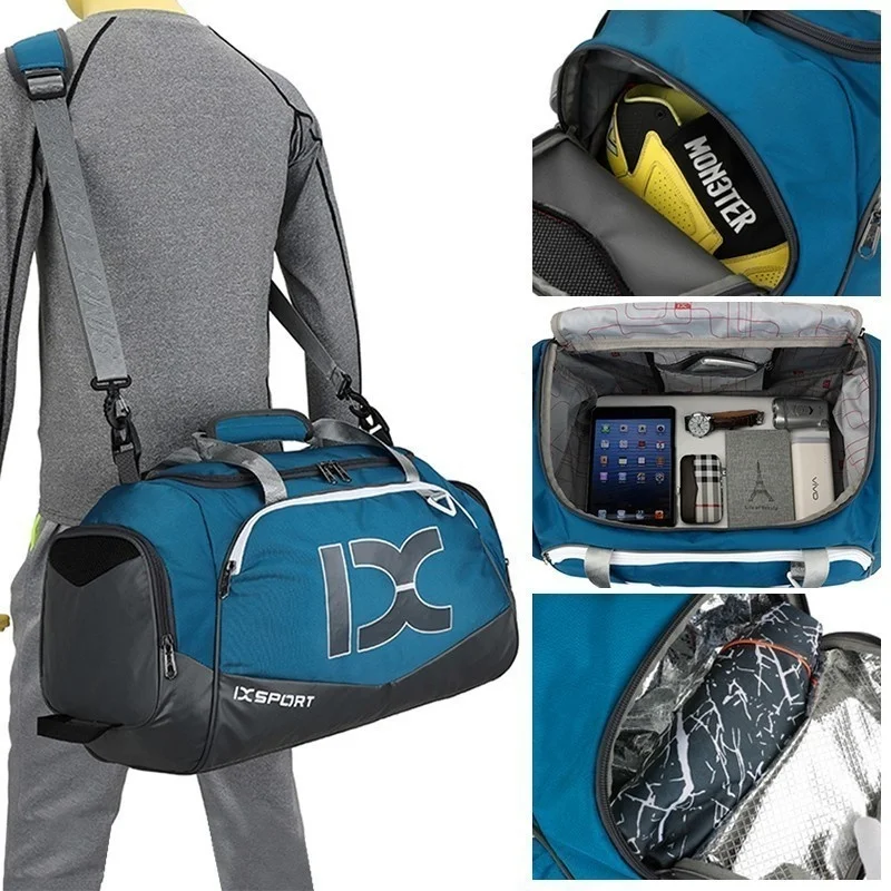40L Large Capacity Men Gym Bags，Dry Wet Separation Waterproof Sports Bags For Training Fitness Yoga Shoulder Bag Trave Handbag