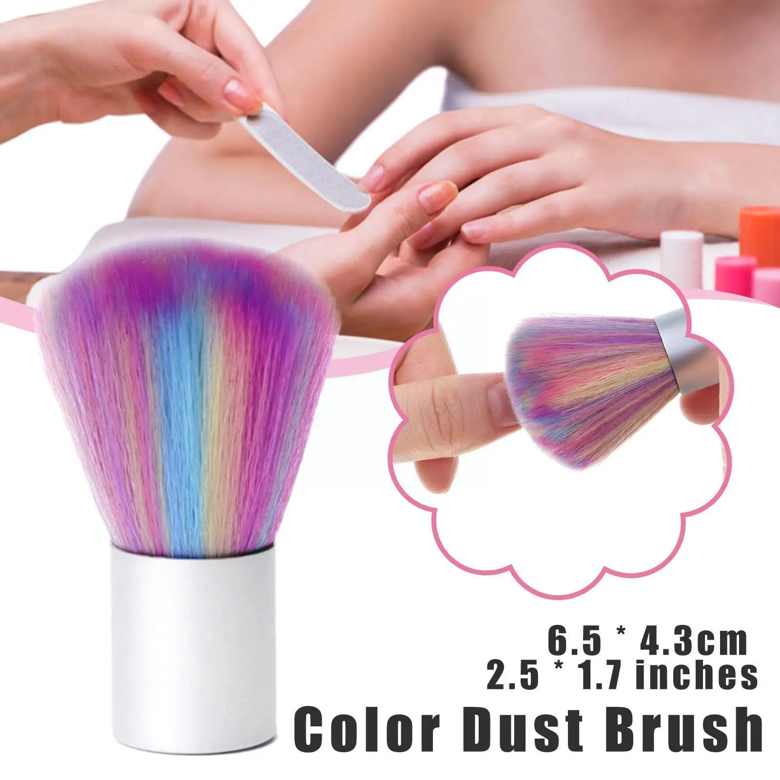 

New Portable Universal Nail Mini Color Brush Nail Dust Nail Brush Cleaning Brushes Brush Brush Nail Mushroom Nail Brush U6f6