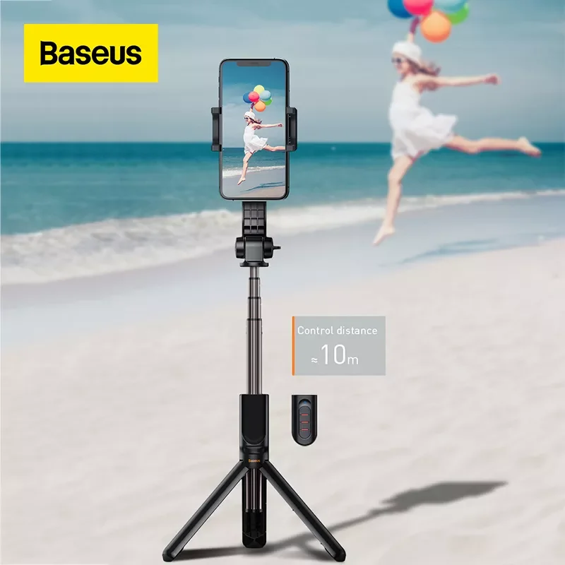

Baseus Bluetooth Selfie Stick Mini Camera Video Tripod Wireless Monopod Balance Handle Sports Camera for iPhone IOS Android