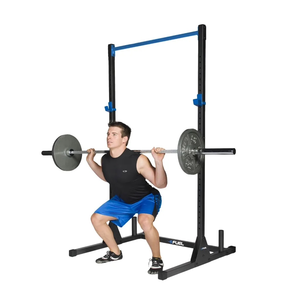 

Squat Rack Steel Construction Durable Height Adjustable Home Gym