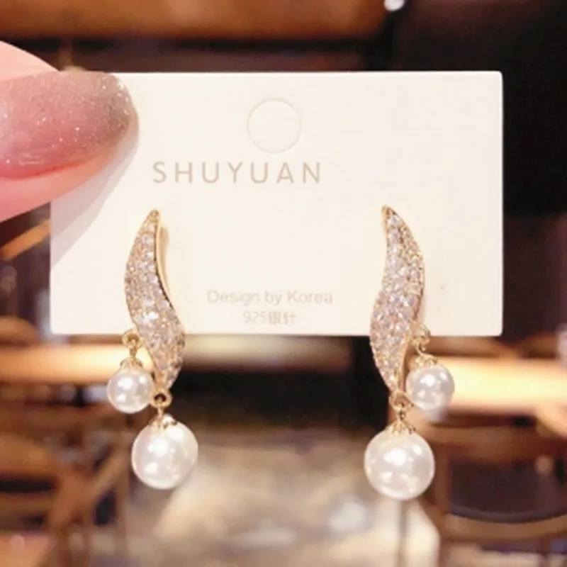 

Новые модные дизайнерские женские серьги с искусственным жемчугом