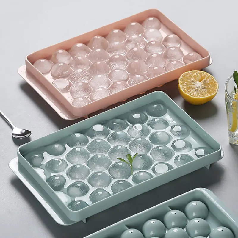 

Creative Ice Box Ice Hockey Mold Refrigerator Plastic Round Ice Mold Ice Box Household Homemade Ice Cube Mold