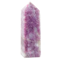 plum tourmaline crystal wand plum blossom tourmaline crystal wands natural crystal stone 4 faceted polished natural quartz stone