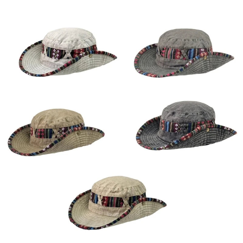 

Unisex Multi Color Cowboy Summer Washed Denim Outdoor Sports Sunscreen Hat