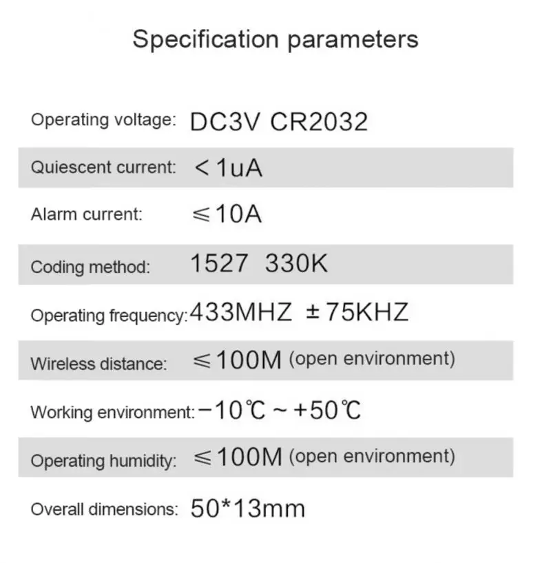 Беспроводная кнопка дверного звонка почвы 433 МГц 75 кГц/кнопка экстренного вызова