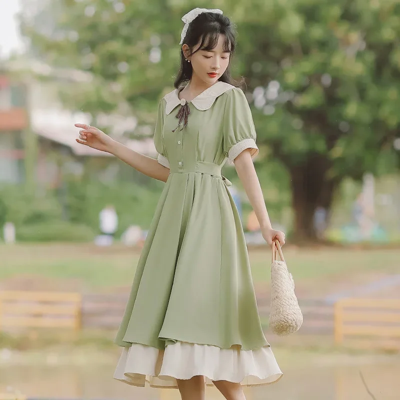 2024 новое летнее женское платье с рюшами по краям для похудения короткими