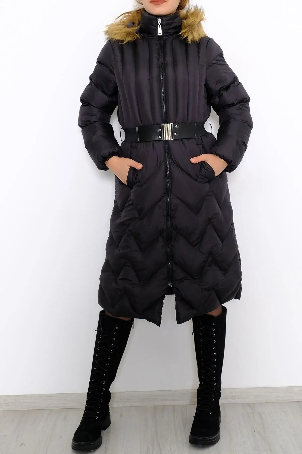 

Kemerli Inflatable Long Coats Black Personalized Design