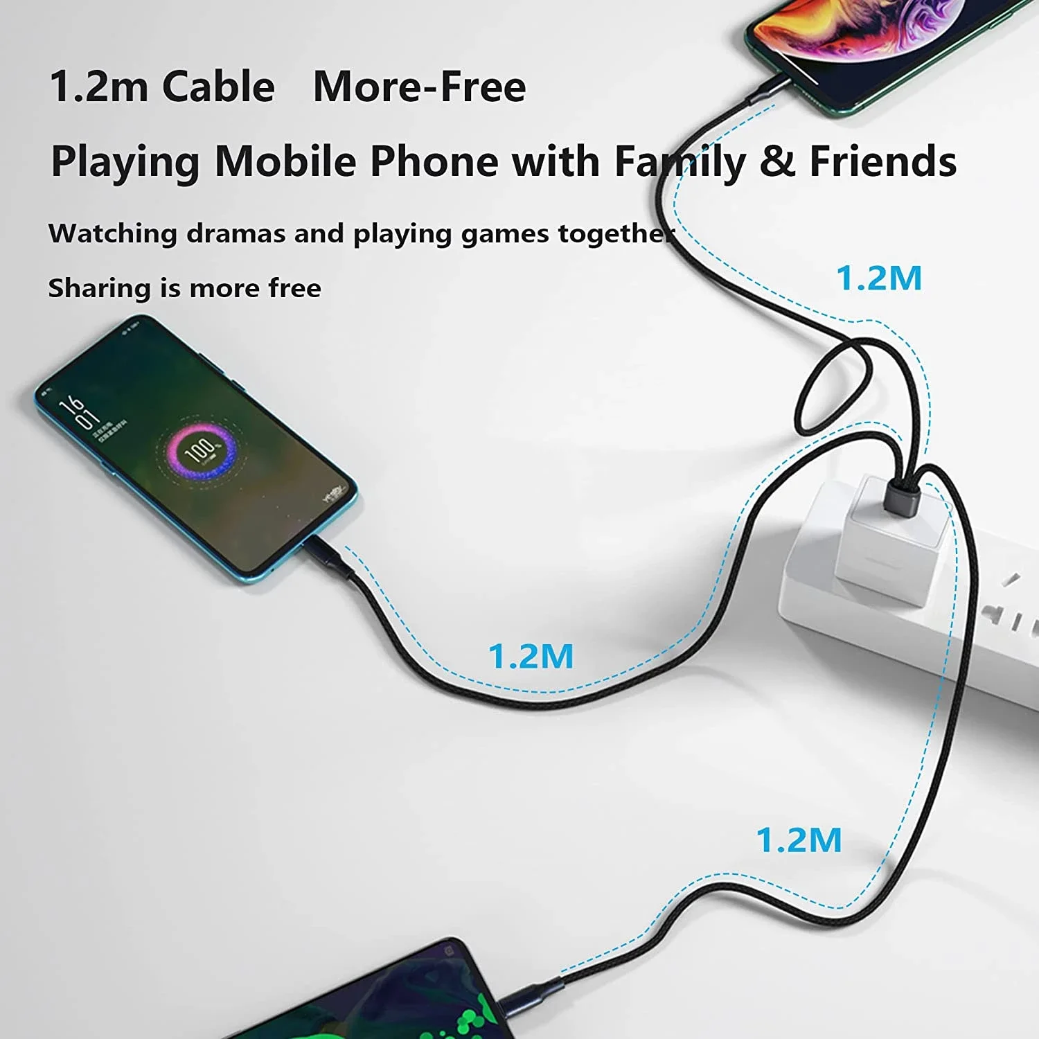 

3 in 1 USB Type C Cable for Samsung A22 A32 A42 A52 A72 A82 5G Honor 30 20 Pro 10X lite 9X Y7A Cable Micro USB Charger Cable