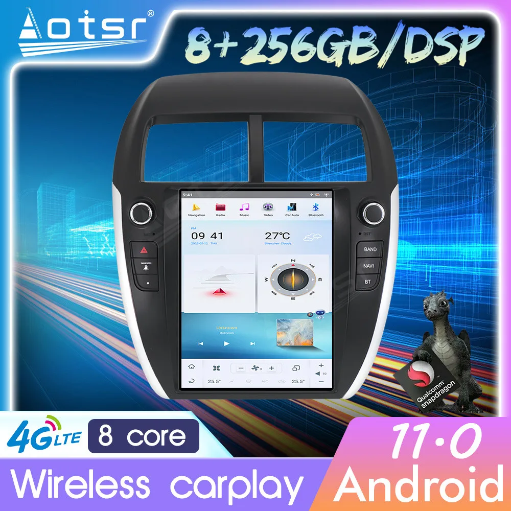 

Android 11 автомобильный Радио центральный мультимедийный плеер Carplay GPS аудио приемник для Mitsubishi ASX 2010 - 2014 экран стерео головное устройство