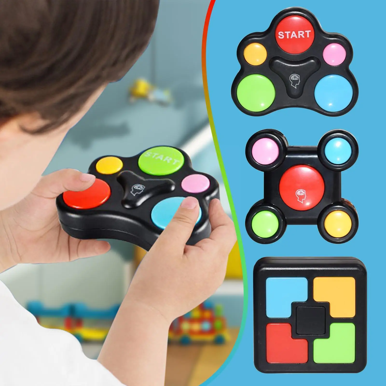 

Игровая консоль Z0d8, электронная игра с памятью, детская портативная игра светильник легкая игра, игрушка для мозга с игрушкой-тизером, подар...