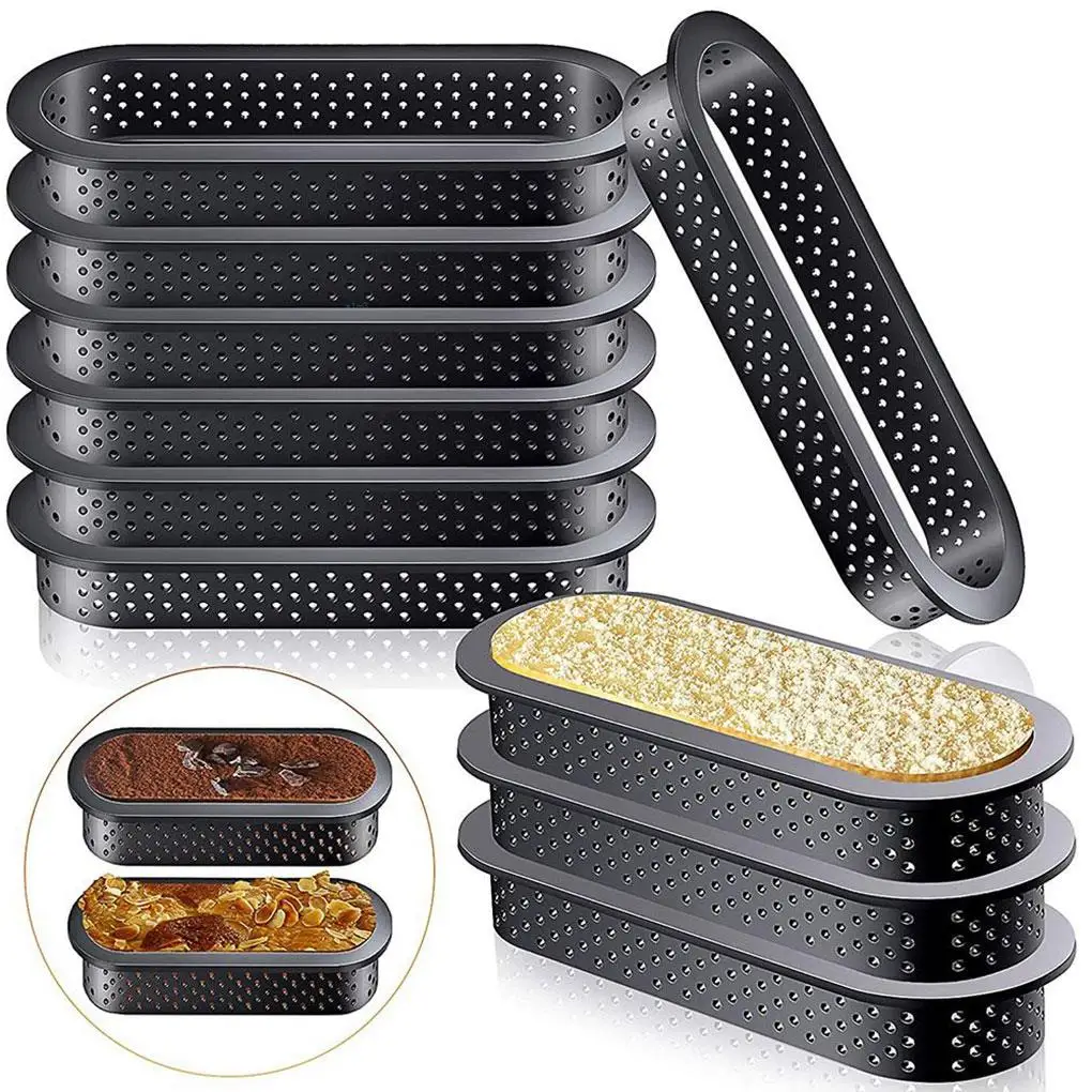 

Bakeware DIY Molds Kitchen Tools Baking Accessories For Dessert Cakes Pastry Ring Mold Mousse Circle Slicing Cooking Mould 8Pcs