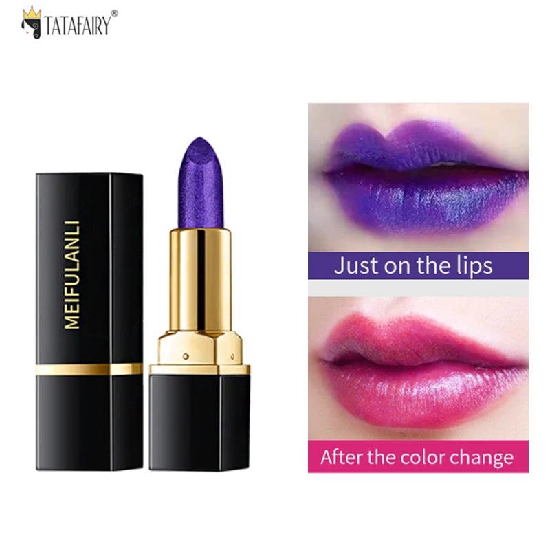 

1Pcs Lip Balm Blue Rose Color Changing Lipstick Waterproof Moisturizing Long Lasting Temperature Color Jelly Lipstick Maquillaje