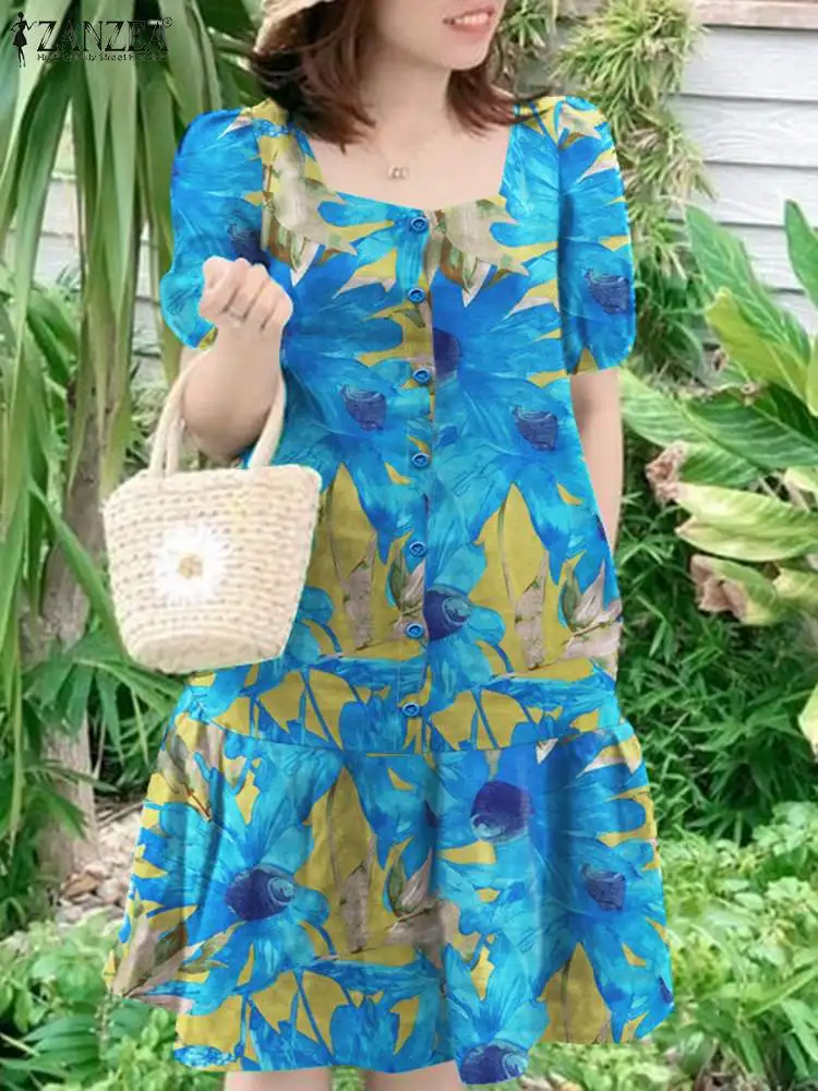 Женский праздничный сарафан ZANZEA Модное Элегантное летнее короткое платье с