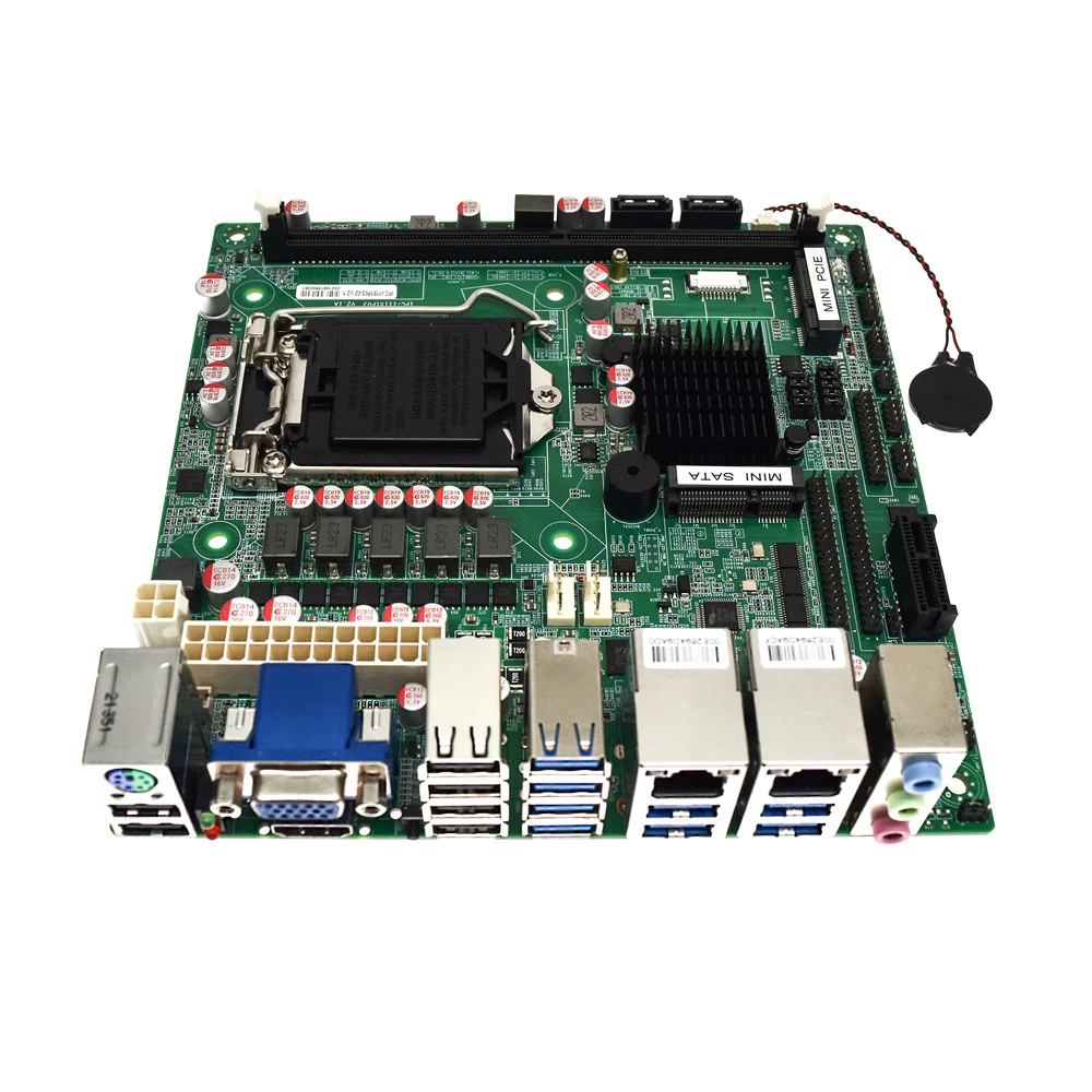 

Foden Customziation H110 LGA1151 DDR4 16GB Dual Display 10COM 14USB Embedded MINI-ITX Industrial PC Motherboard