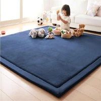 thick 3cm coral fleece velvet mat bedroom carpet baby play mat living room bed rug large size kid mat