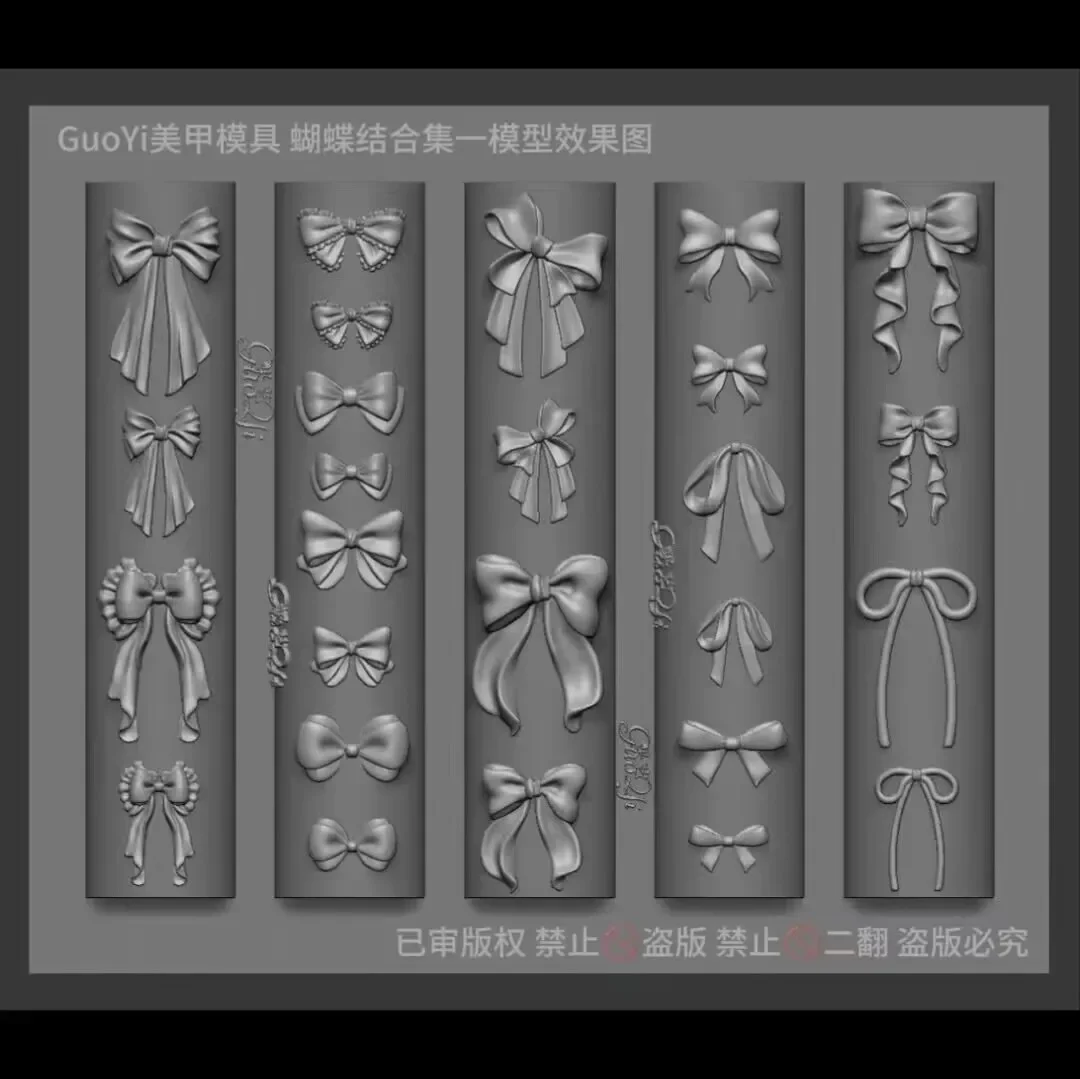 1 шт. юбка с бантом кружево вишневый медведь 3D акриловая форма для ногтей