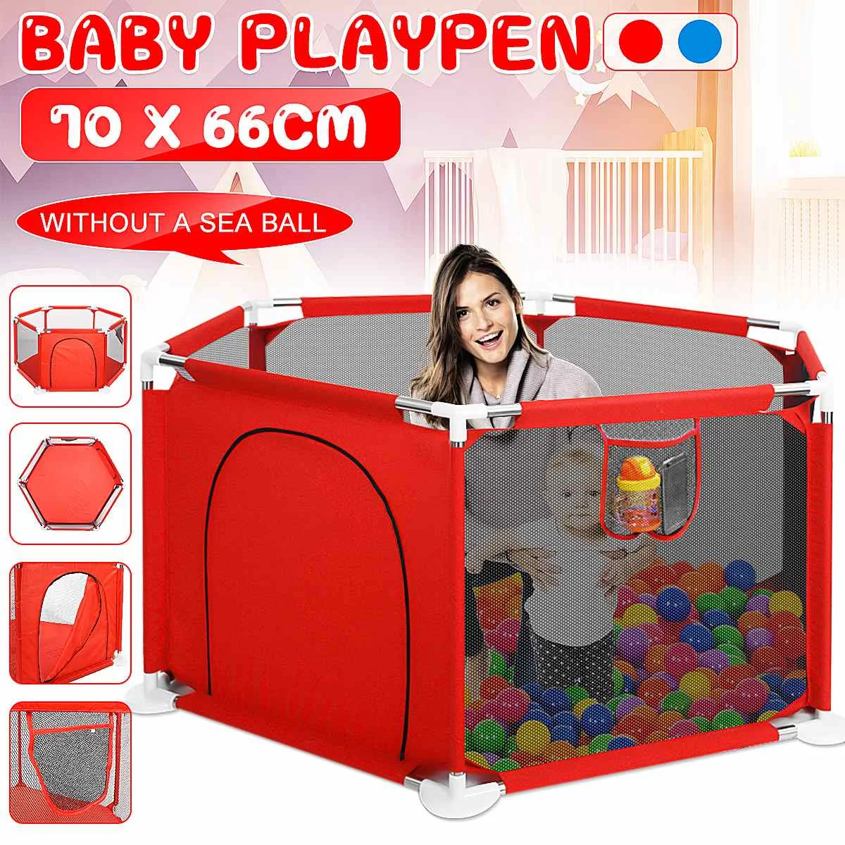 

Baby Playpen Children's Playground Kids Furniture Playpen Children Large Dry Pool Bed Barrier Safety Indoor Safety Gate EU STOCK