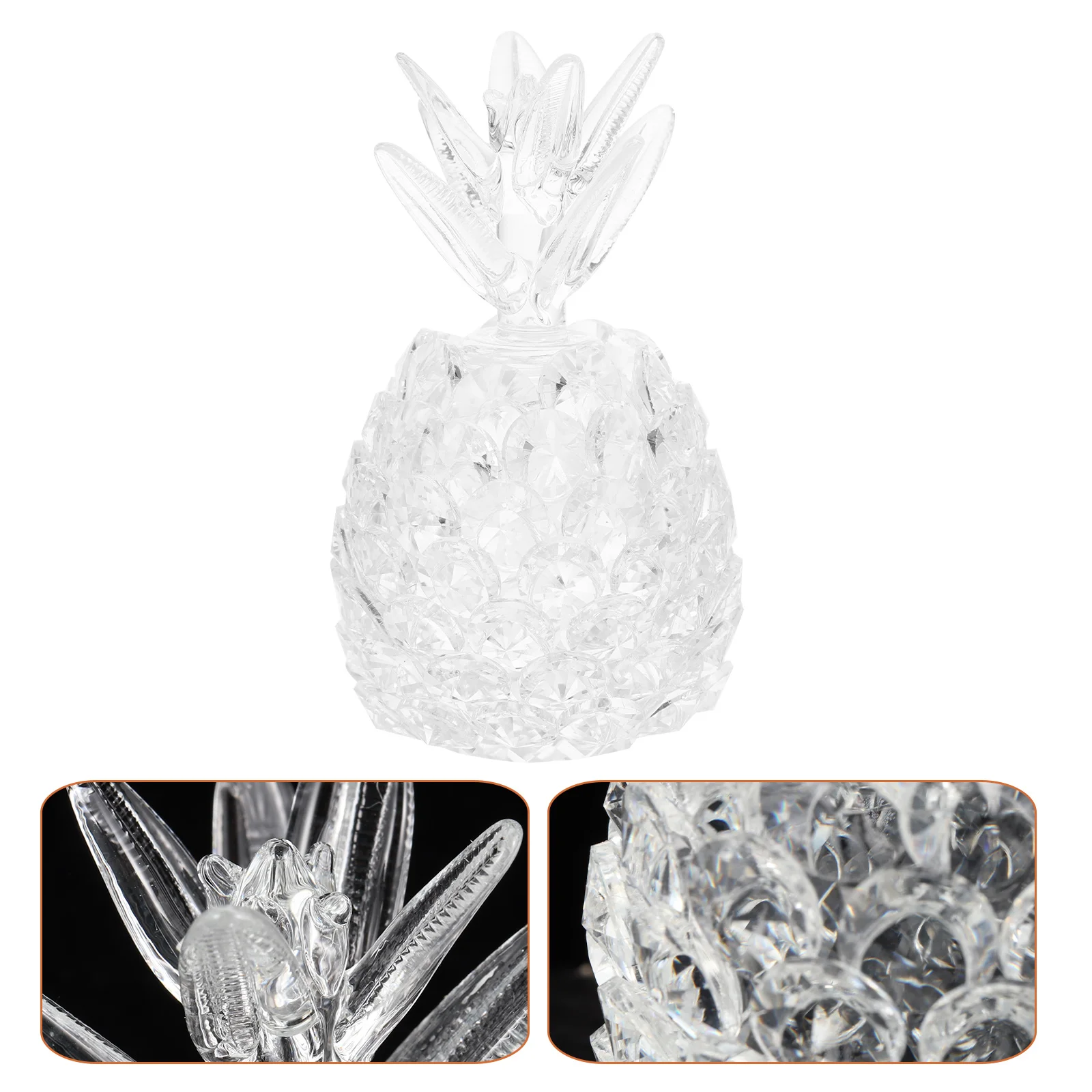 

Pineapple Fruit Crystal Figurine Decor Sculpture Paperweight Artificial Statue Centerpiece Desktop Tabletop Mini Decorative