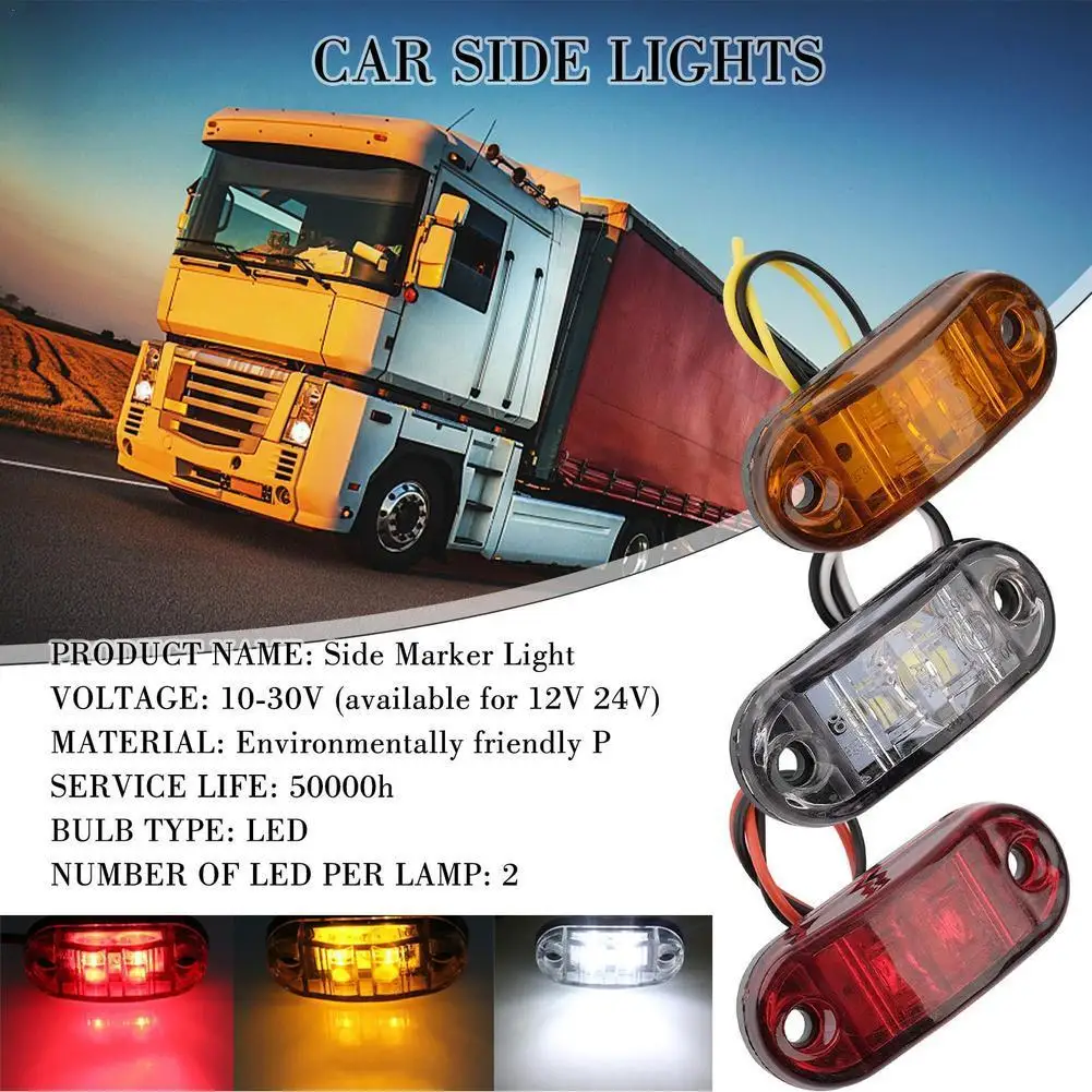 

10 шт., Светодиодные Габаритные огни 12 в 24 В